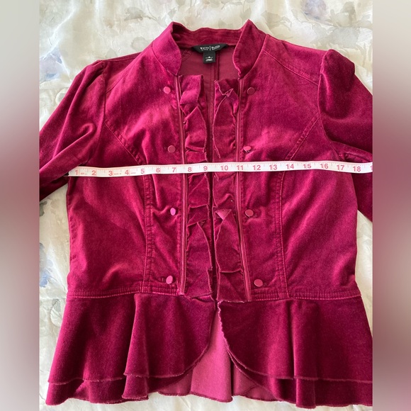 White House Black Market Velvet Peplum Jacket - Picture 5 of 8